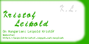 kristof leipold business card